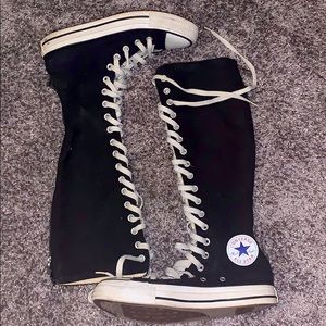 Black knee high converse size 7 in women’s